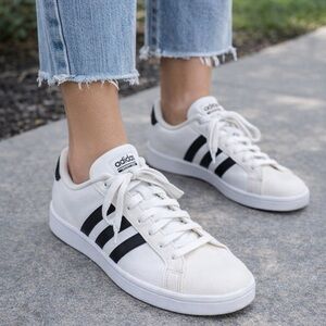 Adidas Classic White and Black Sneakers